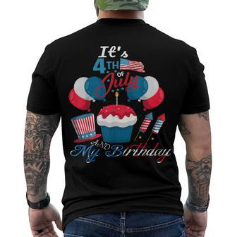 Its 4Th July And My Birthday Patriotic For Kids Men's T-shirt Back Print - Seseable
