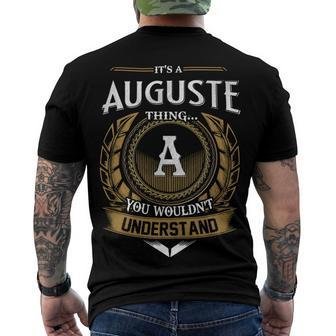 Its A Auguste Thing You Wouldnt Understand Name Men's T-shirt Back Print - Seseable
