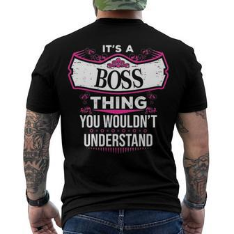 Its A Boss Thing You Wouldnt Understand T Shirt Boss Shirt Name Boss Men's T-Shirt Back Print - Seseable