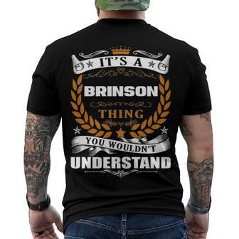 Its A Brinson Thing You Wouldnt Understand T Shirt Brinson Shirt Name Brinson Men's T-Shirt Back Print - Seseable