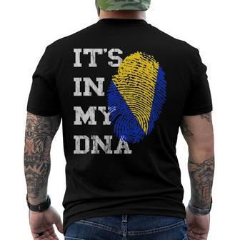 Its In My Dna Bosnia Herzegovina Genetik Bosnian Roots Men's Back Print T-shirt | Mazezy UK