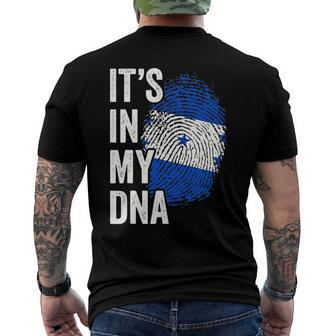 Its In My Dna Honduras Flag Honduran Roots Pride Genetic Men's Back Print T-shirt | Mazezy