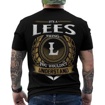 Its A Lees Thing You Wouldnt Understand Name Men's T-shirt Back Print - Seseable