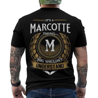 Its A Marcotte Thing You Wouldnt Understand Name Men's T-shirt Back Print - Seseable