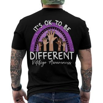 Its Ok To Be Different Vitiligo Awareness Men's T-shirt Back Print - Seseable