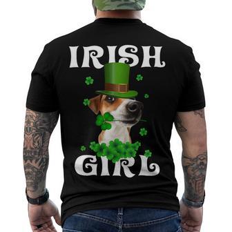 Jack Russell Terrier Patricks Day For Dog Lovers Men's Crewneck Short Sleeve Back Print T-shirt | Favorety CA