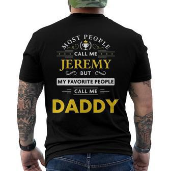 Mens Jeremy Name - Daddy Men's Back Print T-shirt | Mazezy