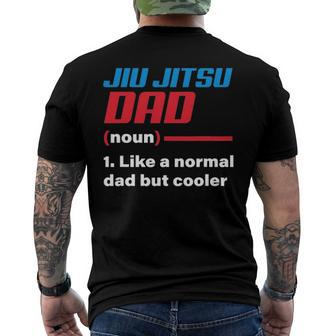 Jiu Jitsu Dad Definition Fathers Day Idea Men's Back Print T-shirt | Mazezy