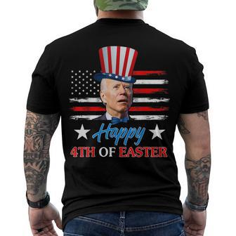 Joe Biden Happy 4Th Of Easter Confused 4Th Of July Men's Back Print T-shirt | Mazezy DE