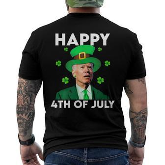 Joe Biden Happy 4Th Of July St Patricks Day Men's Back Print T-shirt | Mazezy