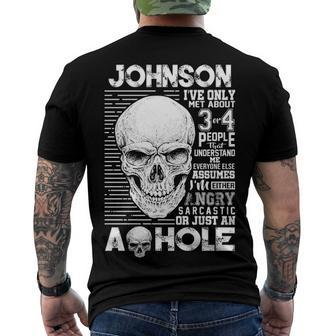 Johnson Name Johnson Ive Only Met About 3 Or 4 People Men's T-Shirt Back Print - Seseable