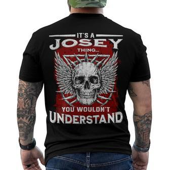 Josey Name Shirt Josey Family Name Men's Crewneck Short Sleeve Back Print T-shirt - Monsterry CA