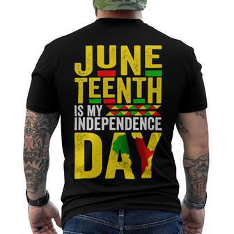 Juneteenth Is My Independence Day 1865 African American Men's Crewneck Short Sleeve Back Print T-shirt | Favorety