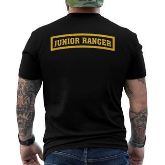 Junior Rangers Junior Ranger Badge Vintage Distressed Retro Men's Back Print T-shirt | Mazezy