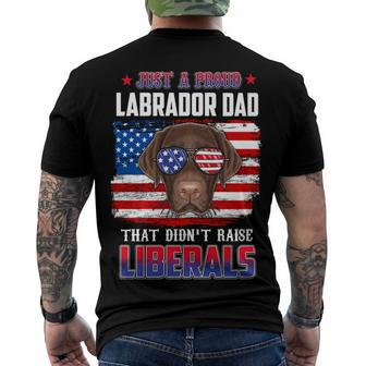 Just A Proud Labrador Retriever Dad Merica Dog 4Th Of July Men's T-shirt Back Print - Seseable