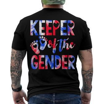 Keeper Of The Gender 4Th Of July Baby Gender Reveal Men's T-shirt Back Print - Seseable