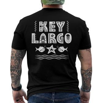 Key Largo Florida Fish Ocean Life Men's Back Print T-shirt | Mazezy