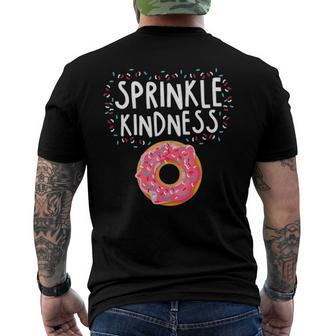 Kindness Anti Bullying Awareness - Donut Sprinkle Kindness Men's Back Print T-shirt | Mazezy