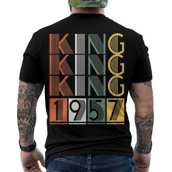King 1957 Birthday Men's Crewneck Short Sleeve Back Print T-shirt - Seseable