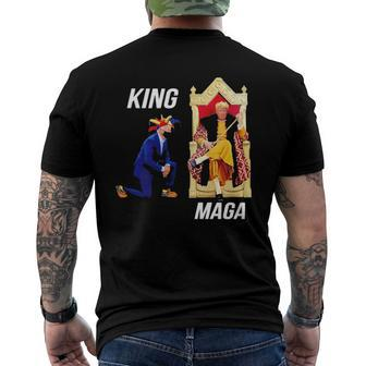 King Maga Biden Clown Kneel Trump King Men's Back Print T-shirt | Mazezy