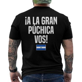 A La Gran Púchica Vos Salvadoran Slang El Salvador Flag Men's Back Print T-shirt | Mazezy