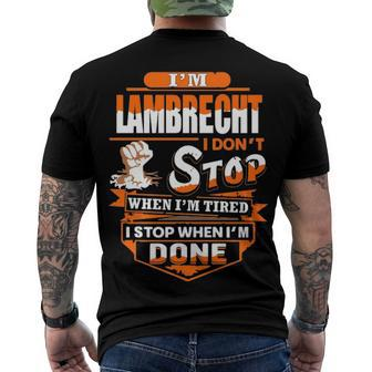 Lambrecht Name Im Lambrecht Men's T-Shirt Back Print - Seseable