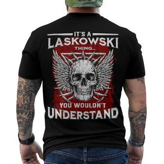 Laskowski Name Shirt Laskowski Family Name Men's Crewneck Short Sleeve Back Print T-shirt - Monsterry UK