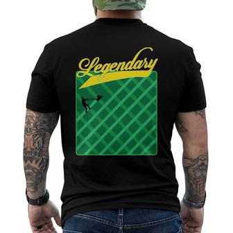 Lawn Mowing Grass Stripes Dad Mow The Grass Men's Back Print T-shirt | Mazezy