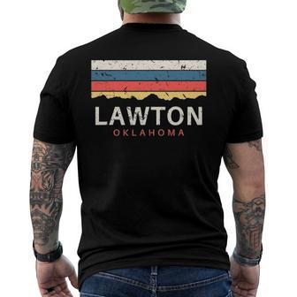 Lawton Oklahoma Vintage Souvenirs Men's Back Print T-shirt | Mazezy