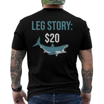 Leg Story 20 Amputee Quote Men's Back Print T-shirt | Mazezy