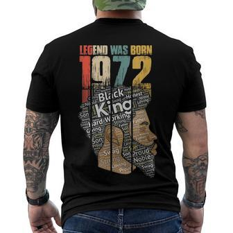 Legend Was Born 1972 50Th Birthday Vintage Father Day Men's T-shirt Back Print - Seseable