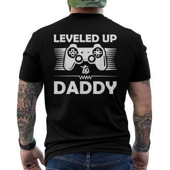Mens Leveled Up To Dad 2021 Dad To Be Daddy 2021 Ver2 Men's Back Print T-shirt | Mazezy