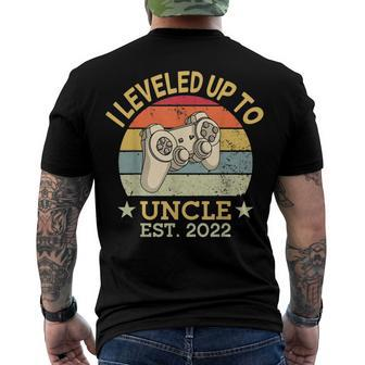 Leveled Up To Uncle Est 2022 Promoted New Uncle Video Gamer Men's T-shirt Back Print - Seseable