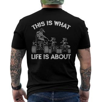 This Is What Life Is About Quad Bike Father And Son Atv Men's Back Print T-shirt | Mazezy CA