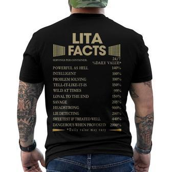 Lita Name Lita Facts Men's T-Shirt Back Print - Seseable