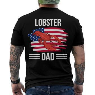 Lobster Us Flag 4Th Of July Fathers Day Lobster Dad Men's T-shirt Back Print - Seseable