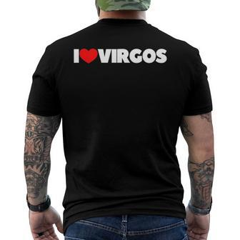 I Love Virgos I Heart Virgos Men's Back Print T-shirt | Mazezy