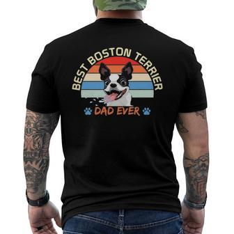 Mens Lovely Dog Boston Terrier Lover Love Pet Apparel Men's Back Print T-shirt | Mazezy