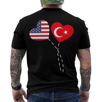 Loving Usa Turkey Flag Heart Turkish 13 Shirt Men's Crewneck Short Sleeve Back Print T-shirt | Favorety DE