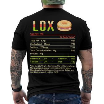 Lox Nutrition Facts Funny Christmas 12 Shirt Men's Crewneck Short Sleeve Back Print T-shirt | Favorety DE