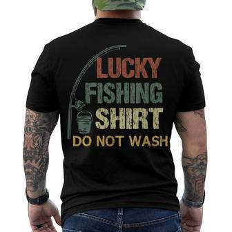 This Is My Lucky Fishing Do Not Wash Fisherman Men's T-shirt Back Print - Seseable