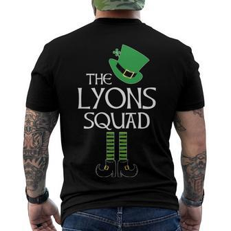 Lyons Name The Lyons Squad Leprechaun Men's T-Shirt Back Print - Seseable