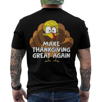 Make Thanksgiving Great Again 908 Shirt Men's Crewneck Short Sleeve Back Print T-shirt | Favorety