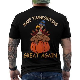 Make Thanksgiving Great Again Funny 1 Shirt Men's Crewneck Short Sleeve Back Print T-shirt | Favorety UK