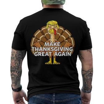 Make Thanksgiving Great Again Funny 3 Shirt Men's Crewneck Short Sleeve Back Print T-shirt | Favorety UK