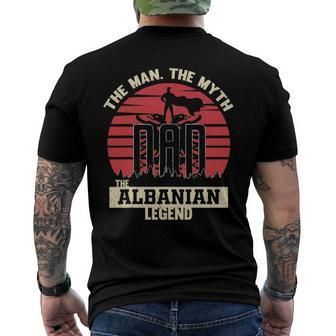 The Man The Myth The Albanian Legend Dad Men's Back Print T-shirt | Mazezy