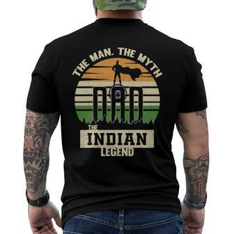 The Man The Myth The Indian Legend Dad Men's Back Print T-shirt | Mazezy