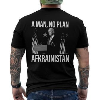 A Man No Plan Afkrainistan Anti Biden Men's Back Print T-shirt | Mazezy