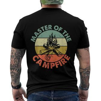 Master Of The Campfire Dad Camping Camping Dad Men's Crewneck Short Sleeve Back Print T-shirt - Monsterry