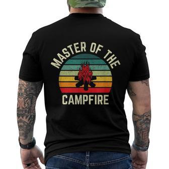 Master Of The Campfire Vintage Camping Men's Crewneck Short Sleeve Back Print T-shirt - Monsterry CA